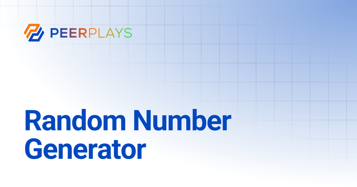 Random Number Generator | Peerplays Developer Docs