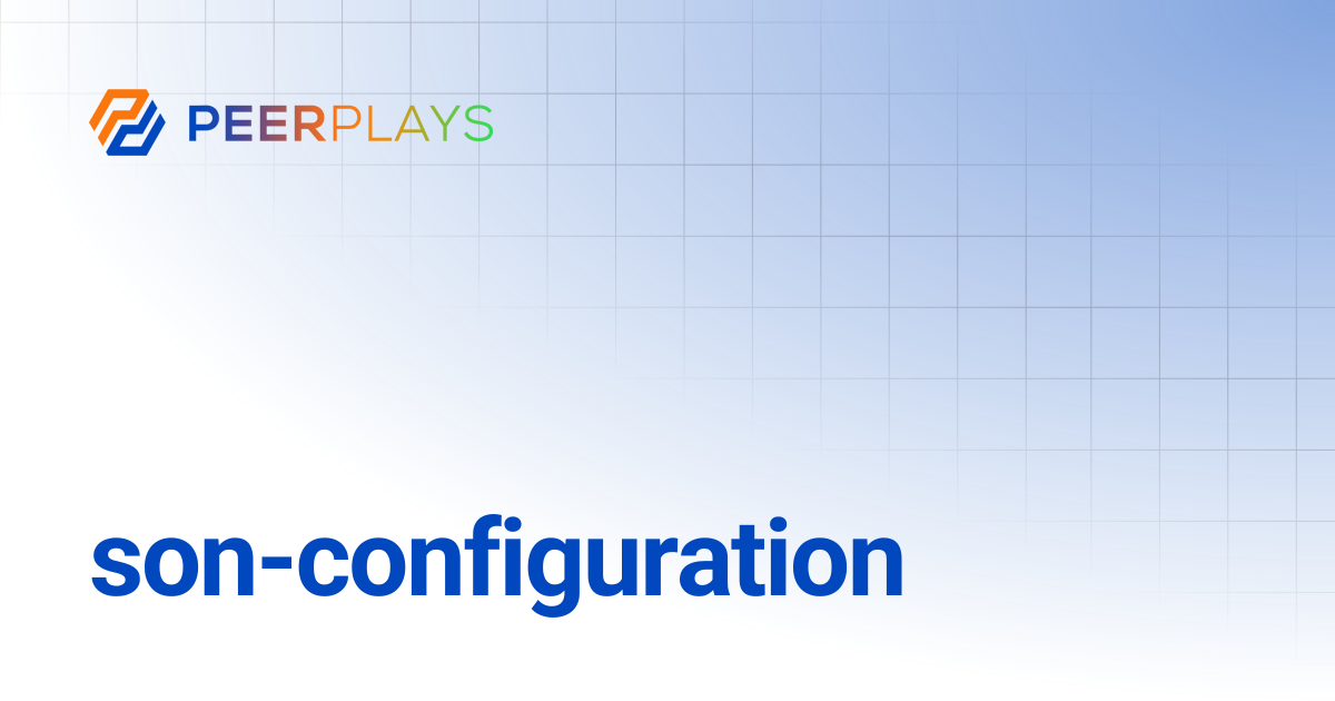 son-configuration | Peerplays Developer Docs