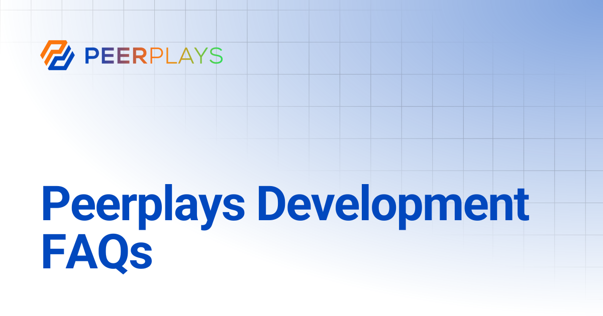 Peerplays Development FAQs | Peerplays Developer Docs